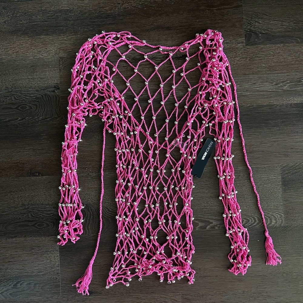 Fashion Nova Pink Swim Coverup